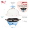 4.5 Qt. Stirring Electric Popcorn Popper, Lid, Serving Bowl & Convenient Storage, 18 Cups – Sky Blue - New - 3 lbs.