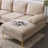 U-Shaped 4-Seat Indoor Modular Sofa Camel