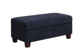 Diego 103.5" Black Fabric Sectional Sofa with Right Facing Chaise, Storage Ottoman, and 2 Accent Pillows