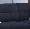 Diego 103.5" Black Fabric Sectional Sofa with Right Facing Chaise, Storage Ottoman, and 2 Accent Pillows