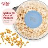 4.5 Qt. Stirring Electric Popcorn Popper, Lid, Serving Bowl & Convenient Storage, 18 Cups – Sky Blue - New - 3 lbs.