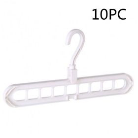 Clothes Hanger Plastic Storage Hanger Hanger Hook (Option: White-10PC)