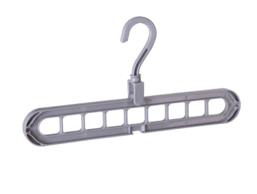 Clothes Hanger Plastic Storage Hanger Hanger Hook (Option: Gray-1pc)