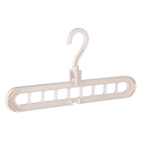 Clothes Hanger Plastic Storage Hanger Hanger Hook (Option: Beige-6pc set)